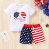 imageYOUNGER TREE Toddler Boy Clothes 4th of July Independence Day Tshirt American Flag Summer Shorts Set Little Kid 12M5TAmerican Boy