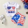 imageYOUNGER TREE Toddler Boy Clothes 4th of July Independence Day Tshirt American Flag Summer Shorts Set Little Kid 12M5TAmerican Bro