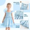imageYOUNGER TREE Toddler Dress Baby Girls Cotton Ruffle Sleeveless Summer Dresses Kids Boho Beach Casual SundressGrey Blue