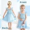 imageYOUNGER TREE Toddler Dress Baby Girls Cotton Ruffle Sleeveless Summer Dresses Kids Boho Beach Casual SundressGrey Blue