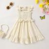 imageYOUNGER TREE Toddler Dress Baby Girls Cotton Ruffle Sleeveless Summer Dresses Kids Boho Beach Casual SundressLight Apricot