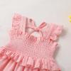 imageYOUNGER TREE Toddler Dress Baby Girls Cotton Ruffle Sleeveless Summer Dresses Kids Boho Beach Casual SundressLight Pink