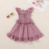 imageYOUNGER TREE Toddler Dress Baby Girls Cotton Ruffle Sleeveless Summer Dresses Kids Boho Beach Casual SundressPurple