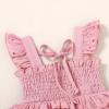 imageYOUNGER TREE Toddler Dress Baby Girls Cotton Ruffle Sleeveless Summer Dresses Kids Boho Beach Casual SundressSoft Pink