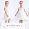 imageYOUNGER TREE Toddler Dress Baby Girls Cotton Ruffle Sleeveless Summer Dresses Kids Boho Beach Casual SundressWhite
