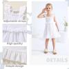 imageYOUNGER TREE Toddler Dress Baby Girls Cotton Ruffle Sleeveless Summer Dresses Kids Boho Beach Casual SundressWhite