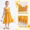 imageYOUNGER TREE Toddler Dress Baby Girls Cotton Ruffle Sleeveless Summer Dresses Kids Boho Beach Casual SundressYellow