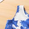 imageYOUNGER TREE Toddler Dresses Lemon Baby Girls Pineapple Fruit Dress Outfit Summer Girl Dress Spring SundressBlue Floral