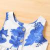 imageYOUNGER TREE Toddler Dresses Lemon Baby Girls Pineapple Fruit Dress Outfit Summer Girl Dress Spring SundressBlue Floral
