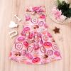 imageYOUNGER TREE Toddler Dresses Lemon Baby Girls Pineapple Fruit Dress Outfit Summer Girl Dress Spring SundressDonuts