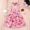 imageYOUNGER TREE Toddler Dresses Lemon Baby Girls Pineapple Fruit Dress Outfit Summer Girl Dress Spring SundressDonuts