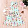 imageYOUNGER TREE Toddler Dresses Lemon Baby Girls Pineapple Fruit Dress Outfit Summer Girl Dress Spring SundressIce Cream