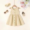 imageYOUNGER TREE Toddler Dresses Lemon Baby Girls Pineapple Fruit Dress Outfit Summer Girl Dress Spring SundressKhaki