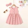 imageYOUNGER TREE Toddler Dresses Lemon Baby Girls Pineapple Fruit Dress Outfit Summer Girl Dress Spring SundressPink Dress