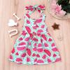imageYOUNGER TREE Toddler Dresses Lemon Baby Girls Pineapple Fruit Dress Outfit Summer Girl Dress Spring SundressWatermelon
