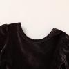 imageYOUNGER TREE Toddler Fall Dress Girl Winter Clothes Long Sleeve Velvet Dresses Princess Party OutfitsBlack Brown