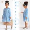 imageYOUNGER TREE Toddler Fall Dress Girl Winter Clothes Long Sleeve Velvet Dresses Princess Party OutfitsLight Blue