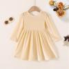 imageYOUNGER TREE Toddler Fall Dress Girl Winter Clothes Long Sleeve Velvet Dresses Princess Party OutfitsWhite