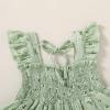 imageYOUNGER TREE Toddler Girl Dress Baby Girls Summer Clothes Ruffle Sleeve Floral Smock Beach Boho Dresses SundressGreen Dress White Floral