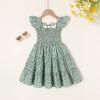 imageYOUNGER TREE Toddler Girl Dress Baby Girls Summer Clothes Ruffle Sleeve Floral Smock Beach Boho Dresses SundressGreen Floral