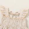 imageYOUNGER TREE Toddler Girl Dress Baby Girls Summer Clothes Ruffle Sleeve Floral Smock Beach Boho Dresses SundressKhaki Dress White Floral