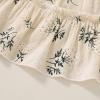 imageYOUNGER TREE Toddler Girl Dress Baby Girls Summer Clothes Ruffle Sleeve Floral Smock Beach Boho Dresses SundressKhaki Floral