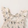 imageYOUNGER TREE Toddler Girl Dress Baby Girls Summer Clothes Ruffle Sleeve Floral Smock Beach Boho Dresses SundressKhaki Floral