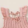 imageYOUNGER TREE Toddler Girl Dress Baby Girls Summer Clothes Ruffle Sleeve Floral Smock Beach Boho Dresses SundressPink