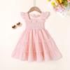 imageYOUNGER TREE Toddler Girl Dress Baby Girls Summer Clothes Ruffle Sleeve Floral Smock Beach Boho Dresses SundressPink Stripe