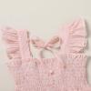 imageYOUNGER TREE Toddler Girl Dress Baby Girls Summer Clothes Ruffle Sleeve Floral Smock Beach Boho Dresses SundressPink Stripe