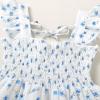 imageYOUNGER TREE Toddler Girl Dress Baby Girls Summer Clothes Ruffle Sleeve Floral Smock Beach Boho Dresses SundressWhite Dress Blue Floral