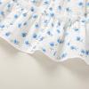 imageYOUNGER TREE Toddler Girl Dress Baby Girls Summer Clothes Ruffle Sleeve Floral Smock Beach Boho Dresses SundressWhite Dress Blue Floral