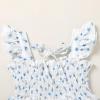 imageYOUNGER TREE Toddler Girl Dress Baby Girls Summer Clothes Ruffle Sleeve Floral Smock Beach Boho Dresses SundressWhite Dress Blue Floral