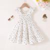 imageYOUNGER TREE Toddler Girl Dress Baby Girls Summer Clothes Ruffle Sleeve Floral Smock Beach Boho Dresses SundressWhite Little Floral