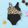 imageYOUNGER TREE Toddler Girl One Piece Swimsuit Color Block Stripe Swimwear Summer Beach Bathing Suit 12M5TBlack Leopard