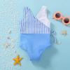 imageYOUNGER TREE Toddler Girl One Piece Swimsuit Color Block Stripe Swimwear Summer Beach Bathing Suit 12M5TBlue Stripe