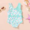 imageYOUNGER TREE Toddler Girl One Piece Swimsuit Color Block Stripe Swimwear Summer Beach Bathing Suit 12M5TBluedaisy