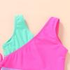 imageYOUNGER TREE Toddler Girl One Piece Swimsuit Color Block Stripe Swimwear Summer Beach Bathing Suit 12M5TBright Pink Candy Color Block