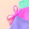 imageYOUNGER TREE Toddler Girl One Piece Swimsuit Color Block Stripe Swimwear Summer Beach Bathing Suit 12M5TBright Pink Candy Color Block