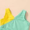 imageYOUNGER TREE Toddler Girl One Piece Swimsuit Color Block Stripe Swimwear Summer Beach Bathing Suit 12M5TBrilliant Daisies