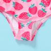 imageYOUNGER TREE Toddler Girl One Piece Swimsuit Color Block Stripe Swimwear Summer Beach Bathing Suit 12M5TCute Strawberry