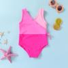 imageYOUNGER TREE Toddler Girl One Piece Swimsuit Color Block Stripe Swimwear Summer Beach Bathing Suit 12M5THot Pink Color Block