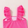 imageYOUNGER TREE Toddler Girl One Piece Swimsuit Color Block Stripe Swimwear Summer Beach Bathing Suit 12M5THot Pink Ruffles