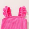 imageYOUNGER TREE Toddler Girl One Piece Swimsuit Color Block Stripe Swimwear Summer Beach Bathing Suit 12M5THot Pink Ruffles