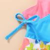 imageYOUNGER TREE Toddler Girl One Piece Swimsuit Color Block Stripe Swimwear Summer Beach Bathing Suit 12M5TLake Blue Flowers