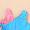 imageYOUNGER TREE Toddler Girl One Piece Swimsuit Color Block Stripe Swimwear Summer Beach Bathing Suit 12M5TLake Blue Flowers