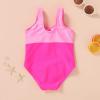 imageYOUNGER TREE Toddler Girl One Piece Swimsuit Color Block Stripe Swimwear Summer Beach Bathing Suit 12M5TNeon Hot Pinkbowknot