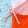 imageYOUNGER TREE Toddler Girl One Piece Swimsuit Color Block Stripe Swimwear Summer Beach Bathing Suit 12M5TOrange White