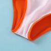 imageYOUNGER TREE Toddler Girl One Piece Swimsuit Color Block Stripe Swimwear Summer Beach Bathing Suit 12M5TOrange White