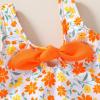 imageYOUNGER TREE Toddler Girl One Piece Swimsuit Color Block Stripe Swimwear Summer Beach Bathing Suit 12M5TOrangelittle Flowers